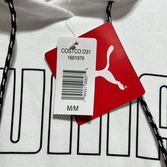 Puma Hoodie Pullover Long Sleeve White Kangaroo Pocket Women's M (New with Tags) - Picture 6 of 12